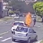 Moto Pega Fogo Após Colisão com Carro em Campinas