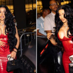 Cardi B Transforma Look de Látex Vermelho da Khy em Momento Único de Moda